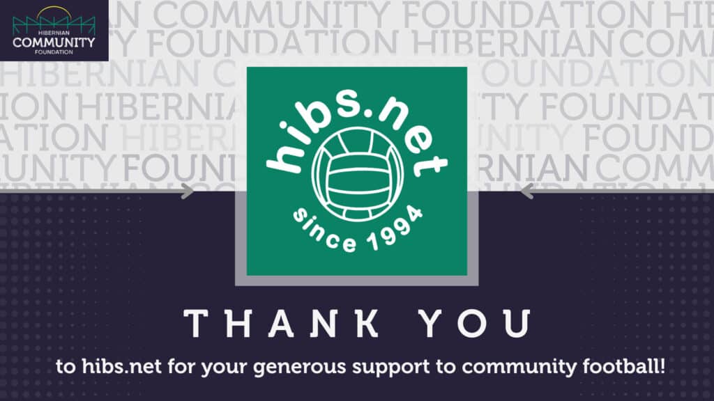 Hibs.net strengthen their commitment to grassroots football with renewed Hibernian Community Foundation sponsorship 2 1